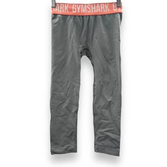 Gymshark Gray & Pink Seamless Flex Fitness Low Rise Capri Leggings Sz XS - Picture 1 of 9